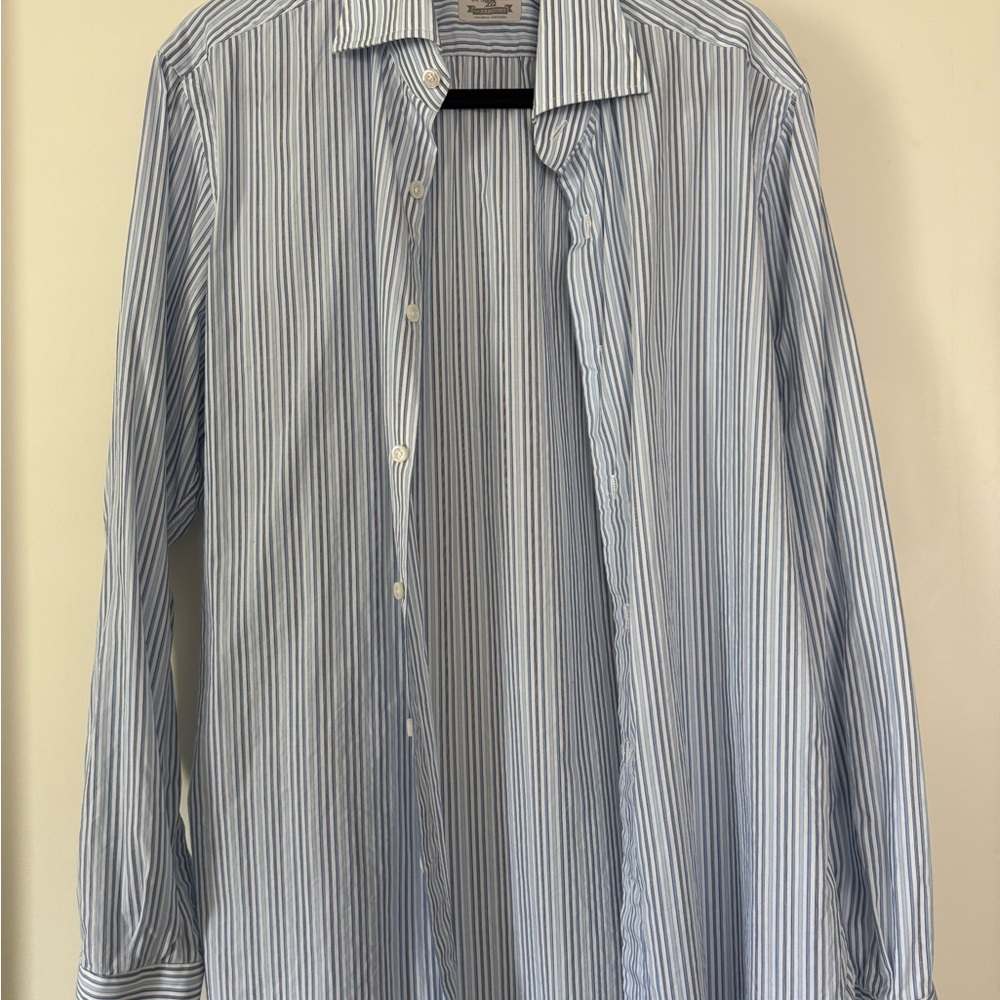 The Armoury Men's Blue Striped Shirt